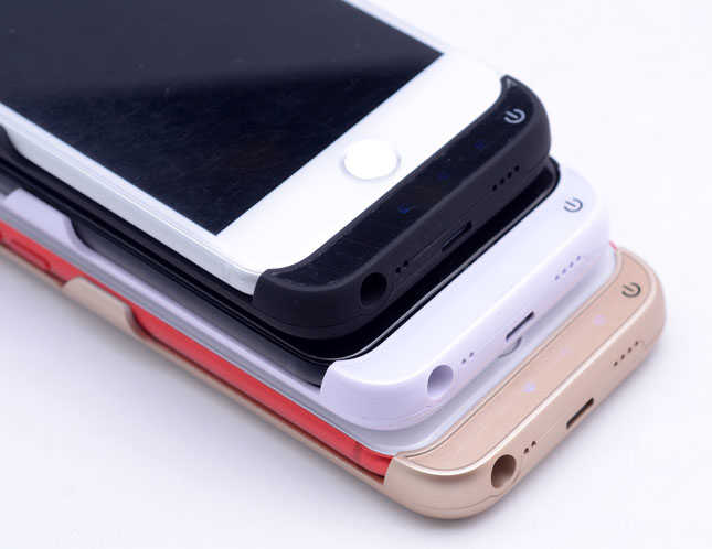 Apple iPhone 6 Plus Şarjlı Kılıf Harici Batarya Gold