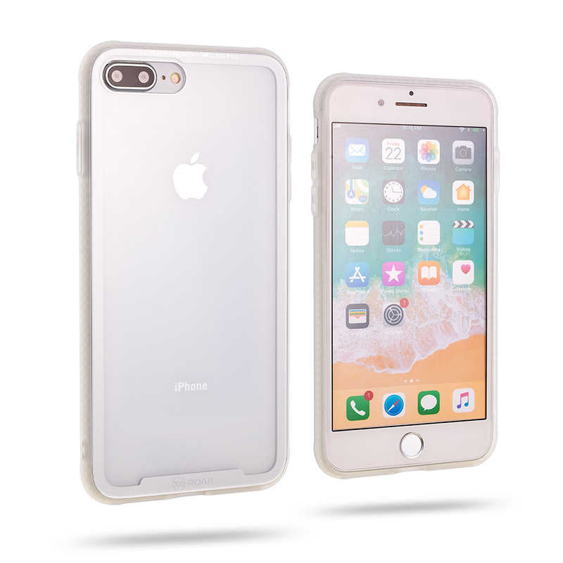 Apple iPhone 8 Plus Kılıf Roar Glassoul Airframe Kapak Kırmızı