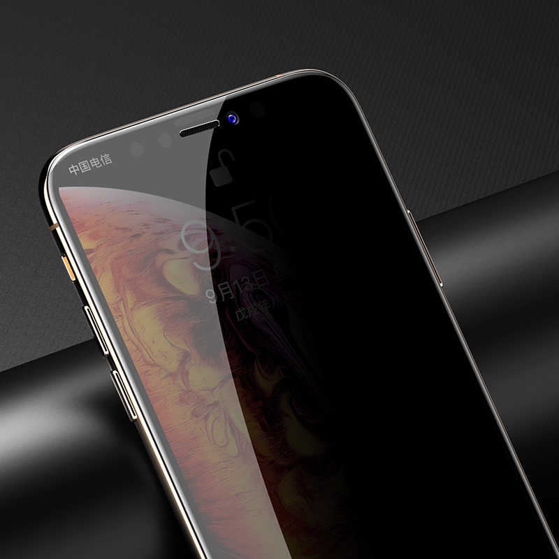 Apple iPhone XS Max 6.5 Benks 0.3mm V Pro Privacy Ekran Koruyucu Siyah