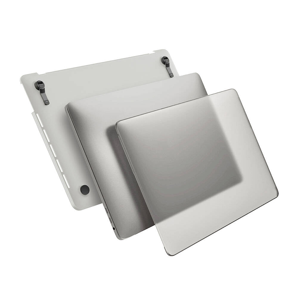 Apple Macbook 13.6" Air M3 A3113 Wiwu Macbook iShield Standlı Shield Kapak Beyaz