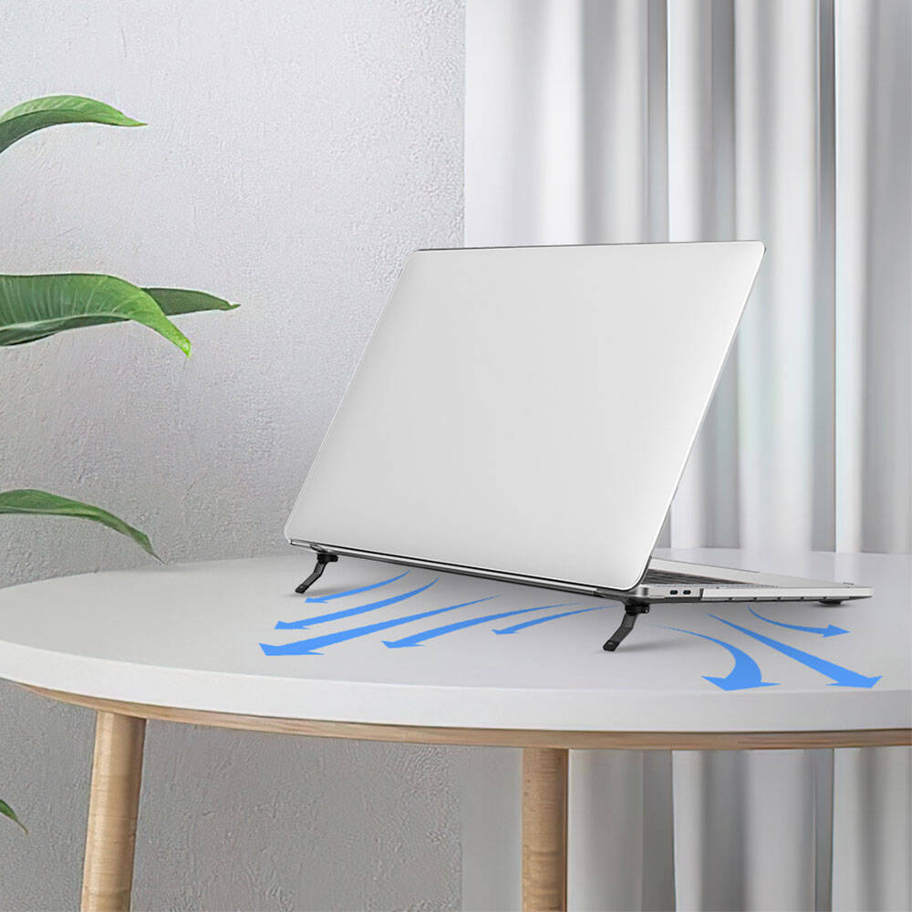 Apple Macbook 13.6" Air M3 A3113 Wiwu Macbook iShield Standlı Shield Kapak Beyaz