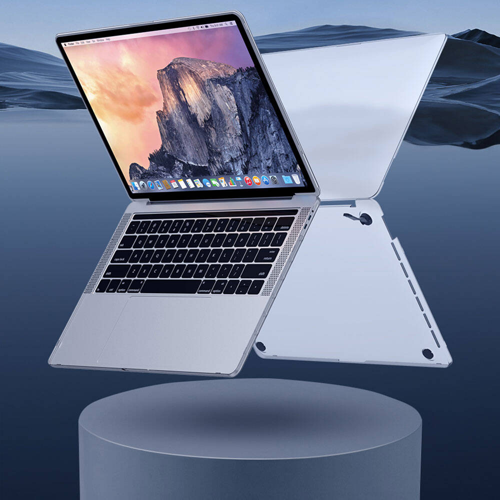 Apple Macbook 15" Air M2 2024 A2941 Wiwu Macbook iShield Standlı Shield Kapak Beyaz