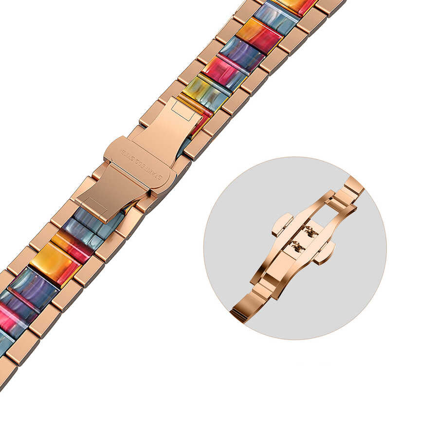 Apple Watch 42mm Wiwu Resin Steel Belt Metal Kordon Beyaz