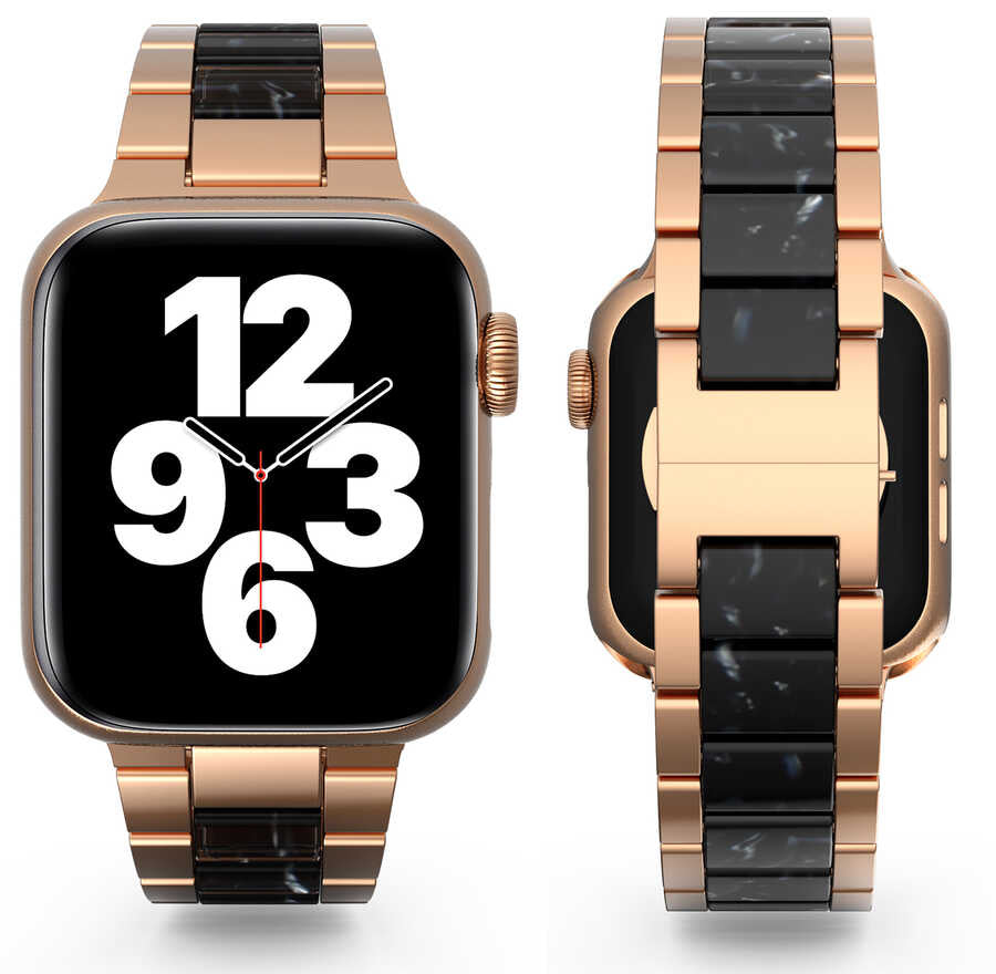 Apple Watch 42mm Wiwu Resin Steel Belt Metal Kordon Beyaz