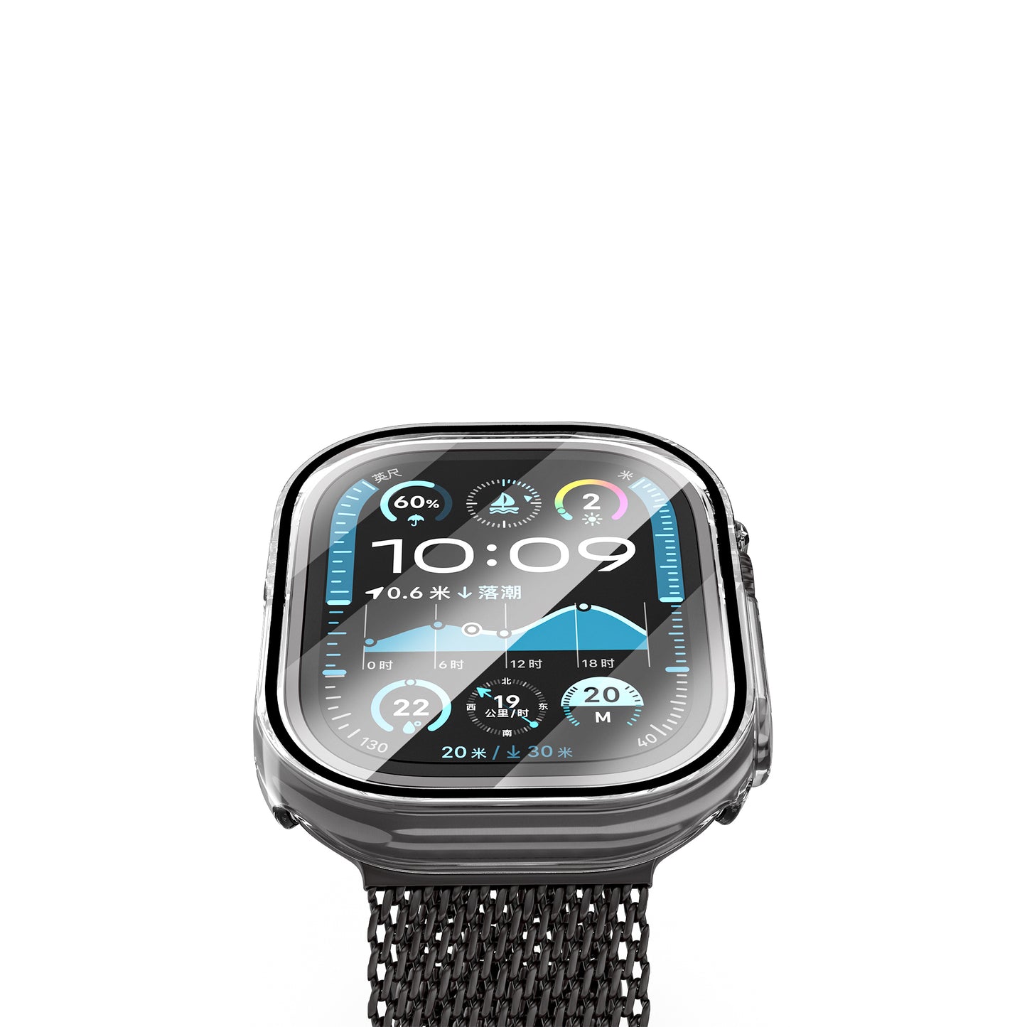 Apple Watch Ultra 49mm Wiwu JD-108 Kasa Koruyucu + HD Ekran Koruyucu Film Şeffaf