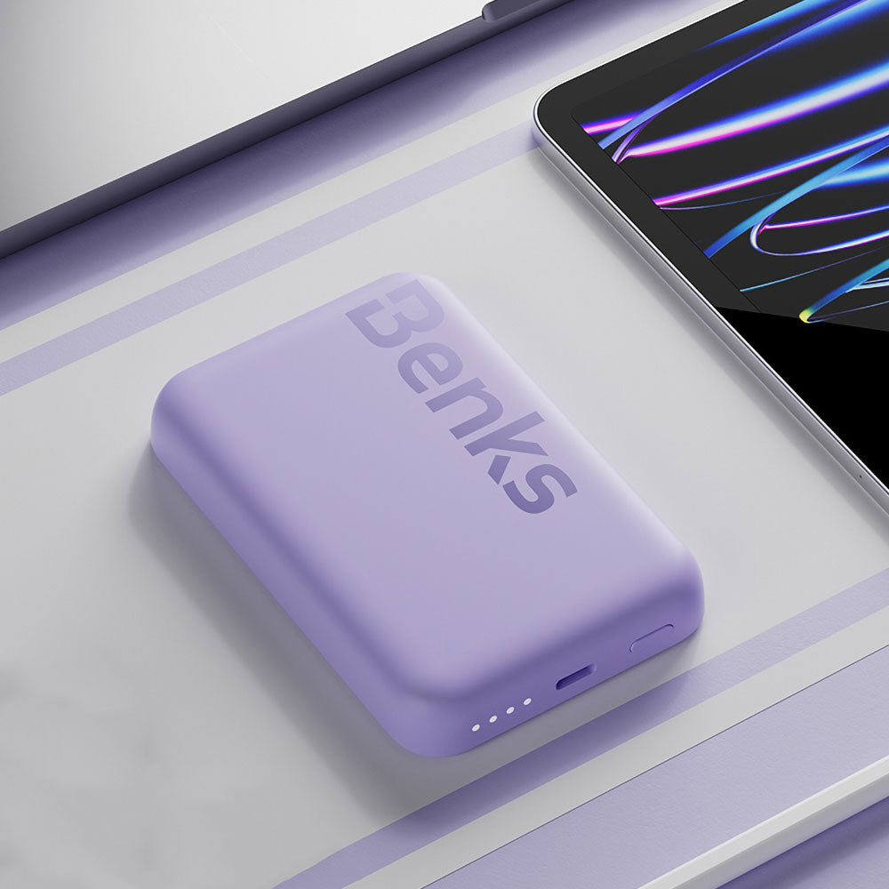 Benks MP10 Magsafe Magnetik İnce Tasarımlı Powerbank 6000mAh Siyah
