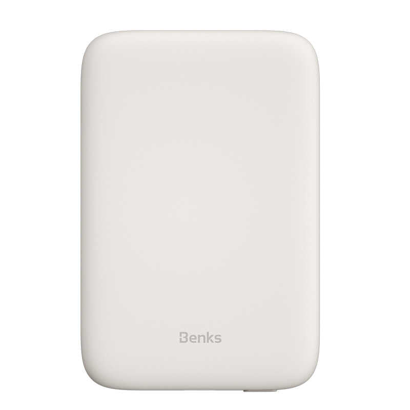 Benks MP01 Magsafe Magnetic Slim Powerbank 5000 Mah Beyaz