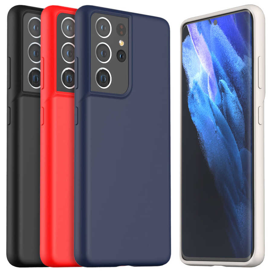 Galaxy S21 Ultra Kılıf Araree Typo Skin Kapak Beyaz