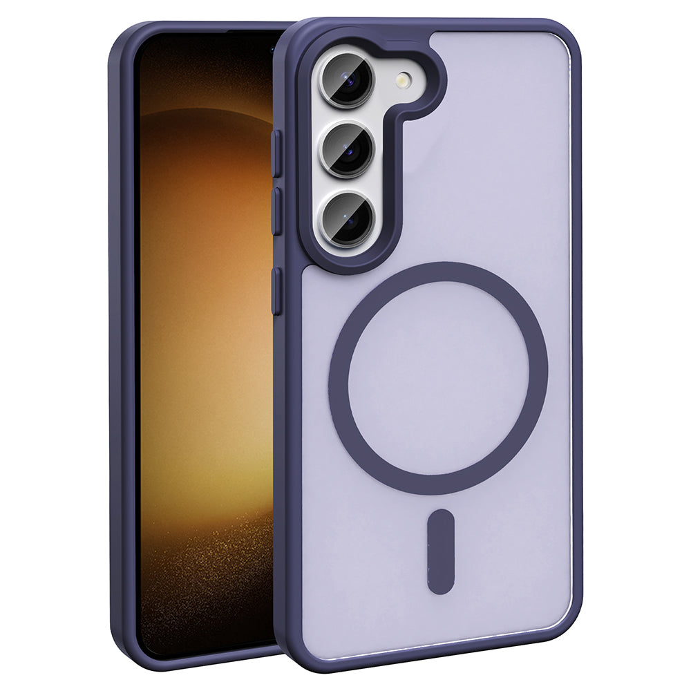 Galaxy S23 FE Kılıf M-safe Şarj Özellikli Mat Arka Yüzey Zore Sio Kapak Siyah