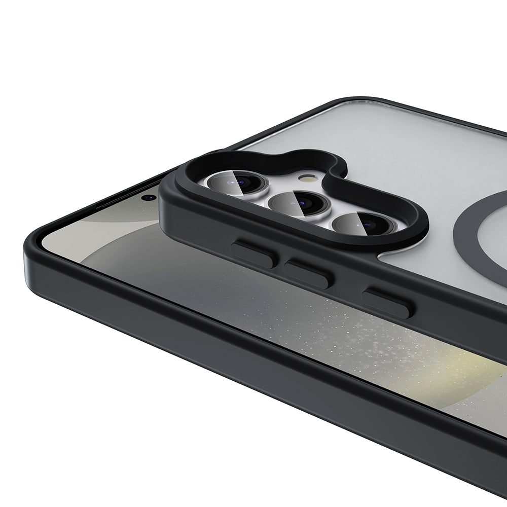 Galaxy S24 FE Kılıf M-safe Şarj Özellikli Mat Arka Yüzey Zore Sio Kapak Derin Mor