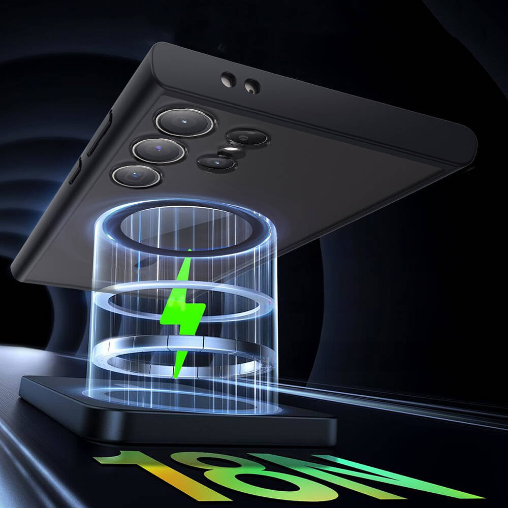 Galaxy S24 Kılıf Wiwu FGG-024 Magsafe Şarj Özellikli Lekelere Dayanıklı Kapak Siyah