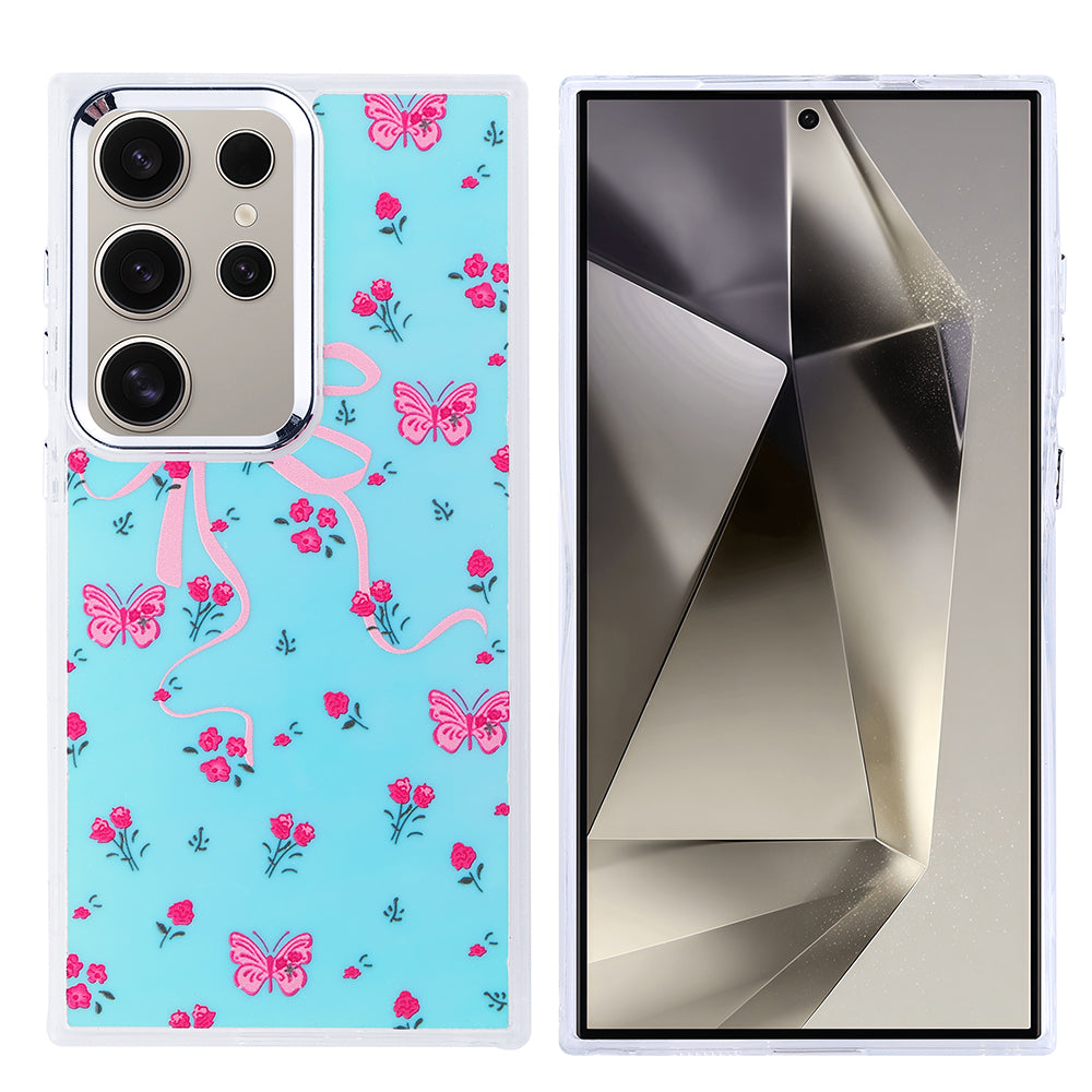 Galaxy S24 Ultra Kılıf Airbag Tasarımlı Zore Hadra Kapak Kelebek