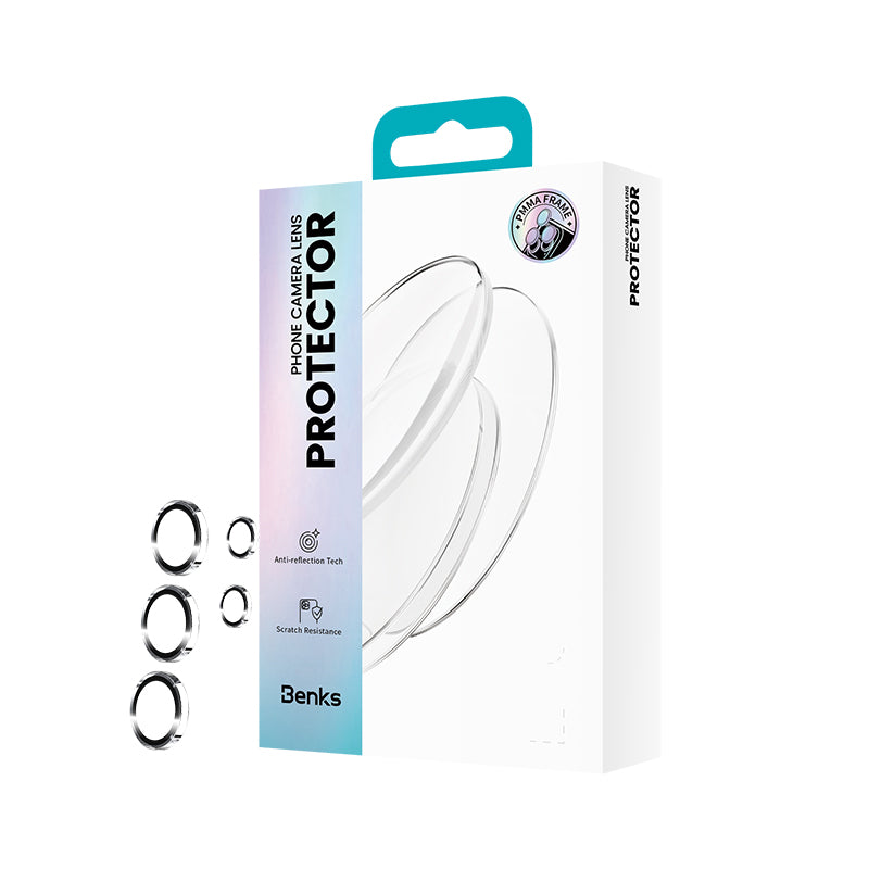 Galaxy S25 Ultra Benks Glass Warrior Kolay Uygulama Aparatlı Kamera Lens Koruyucu Şeffaf