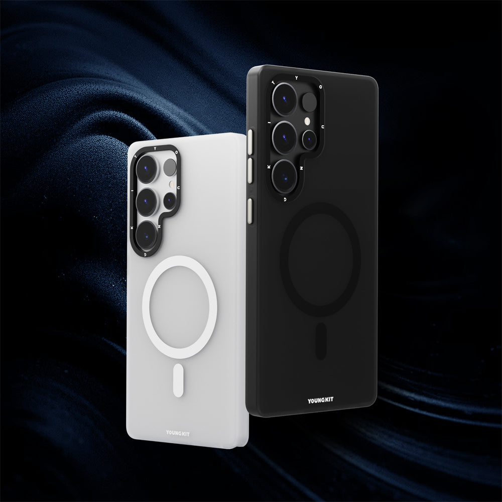 Galaxy S25 Ultra Kılıf Magsafe Şarj Özellikli Youngkit Hidden Sand Serisi Kapak Siyah