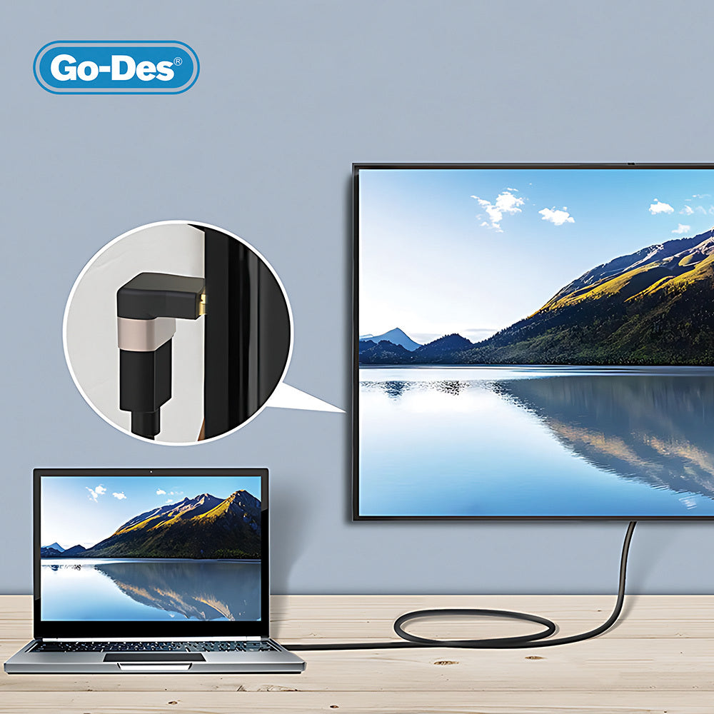 Go-Des GD-CT082 HDTV HDMI Adaptör 8K HD 2.1 Versiyon Görüntü Aktarım Cihazı Siyah