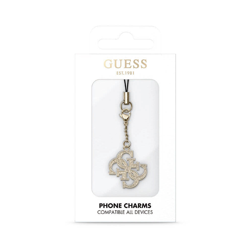 Guess Orjinal Lisanslı 4G Logolu Telefon Askı İpi Gold