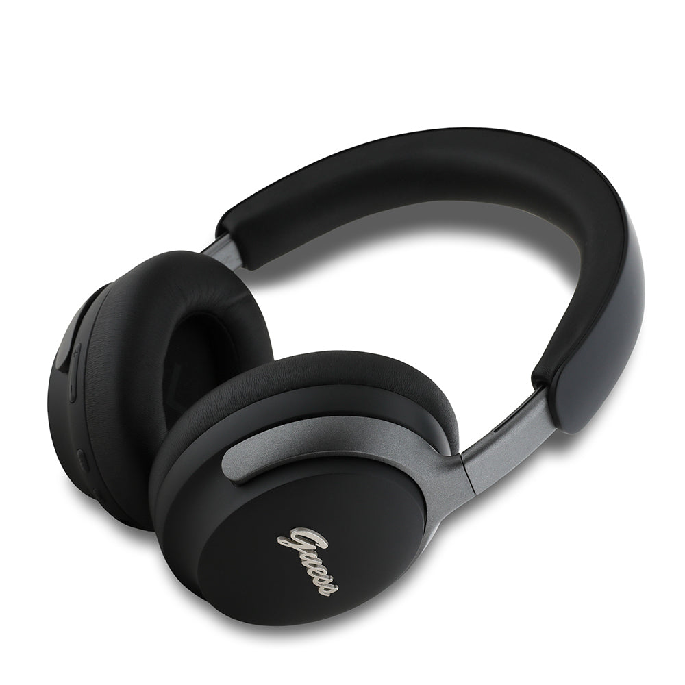 Guess Orjinal Lisanslı ANC/ENC Özellikli Metal Yazı Logolu Script Serisi Kulak Üstü Bluetooth Kulaklık v5.4 Bej
