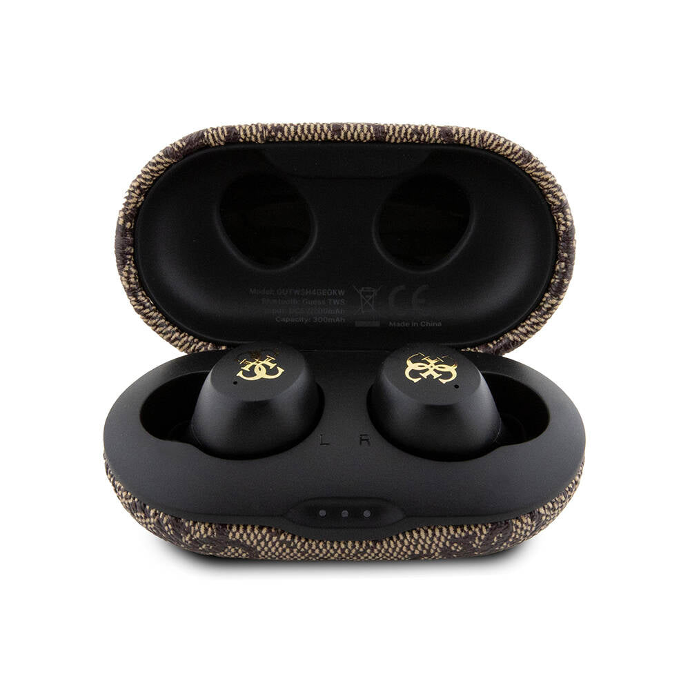 Guess Orjinal Lisanslı Klasik Metal Yazı Logolu TWS Kulak İçi Bluetooth Kulaklık Siyah