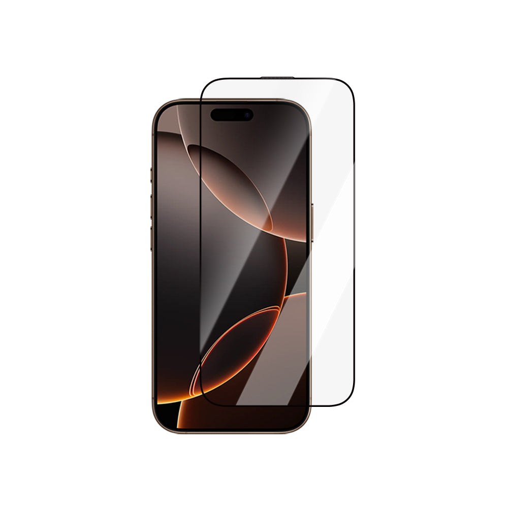 Apple iPhone 16 Pro CaseWorld Crystal Essence Serisi 0.15mm 3D&HD Temperli Cam Ekran Koruyucu Şeffaf