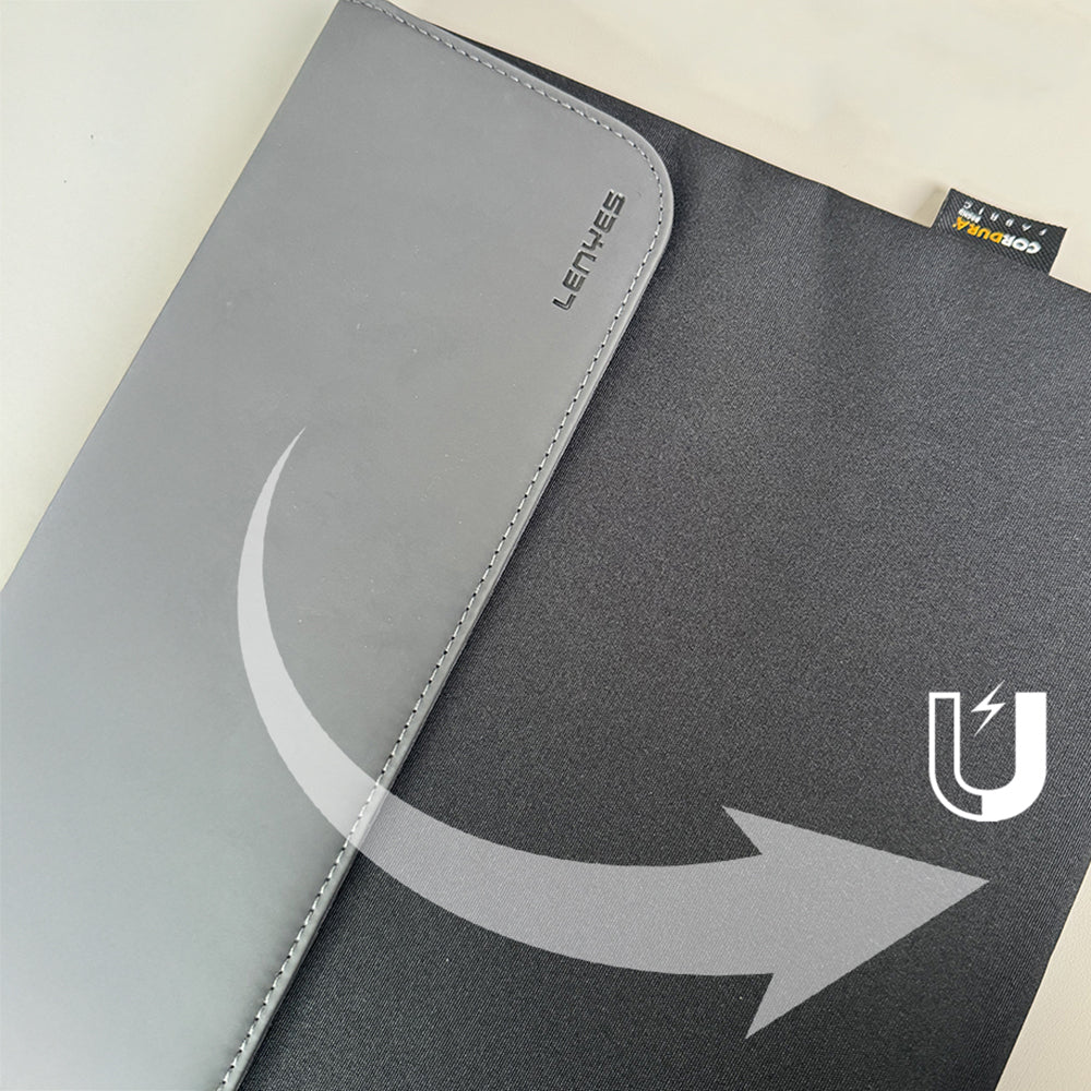 Lenyes LB503 Darbe Emici Su Geçirmez PU Cordura Kumaş 13-14 inç Laptop Çantası Siyah