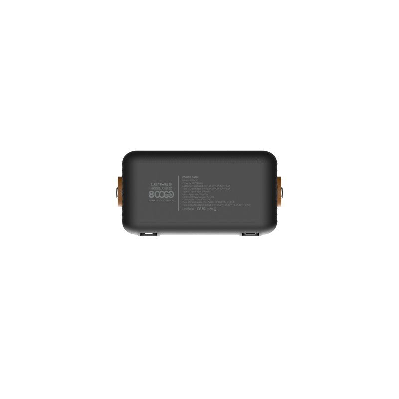Lenyes PX892D LED Göstergeli Taşınabilir Askılı ve Led Işıklı Powerbank 22.5W 80.000mAh Siyah