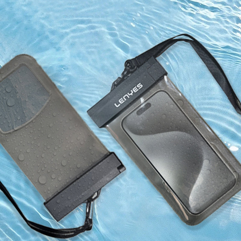 Lenyes WB2001 IPX8 Sertifikalı Universal Su Geçirmez 7.2 inç Kılıf Siyah