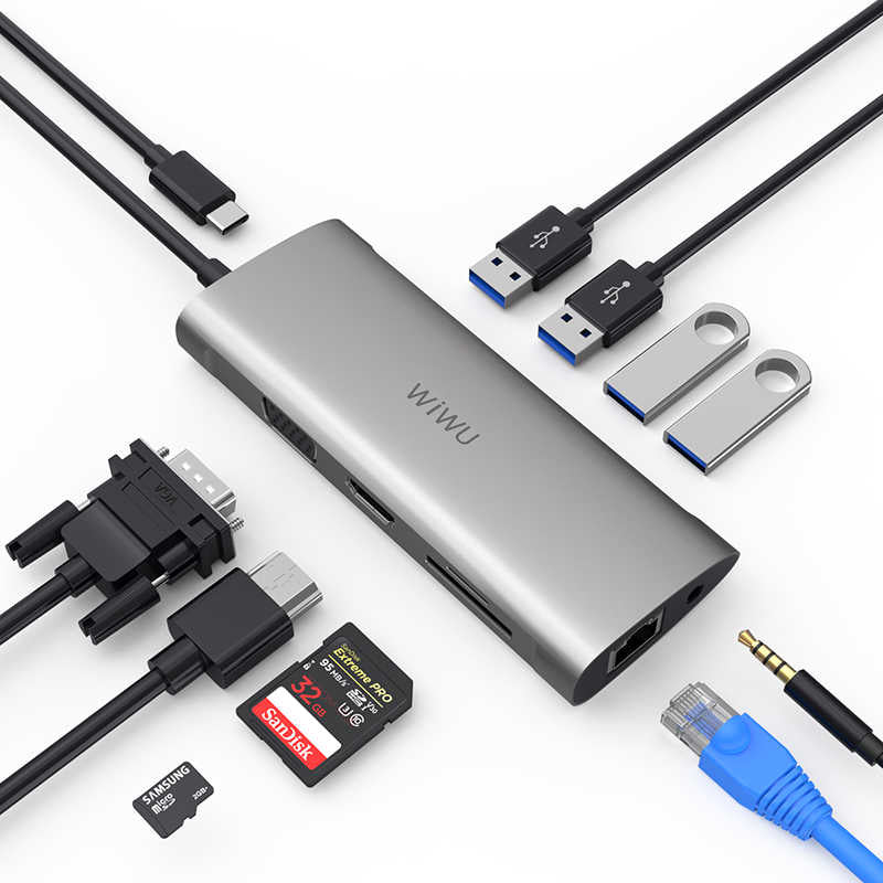Wiwu Alpha 11 in 1 Type-C Hub Gri