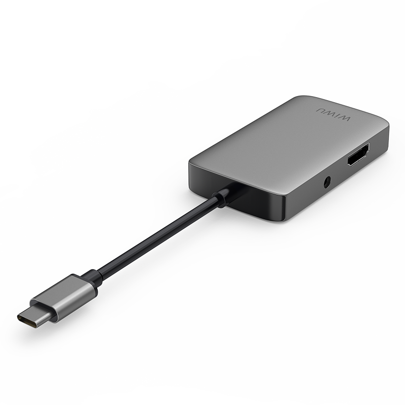 Wiwu Alpha 513HVP Type-C VGA Adaptörü Gümüş