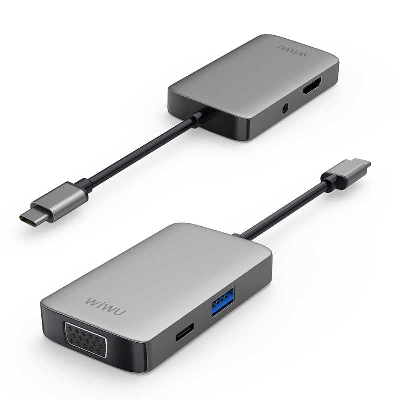 Wiwu Alpha 513HVP Type-C VGA Adaptörü Gümüş