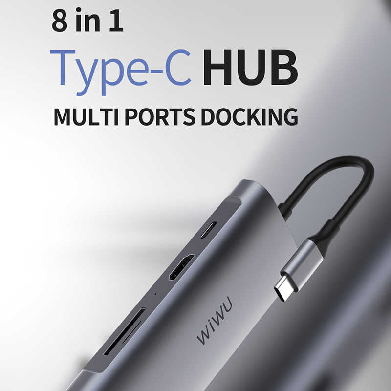 Wiwu Alpha 831HRT Type-C Hub Gri
