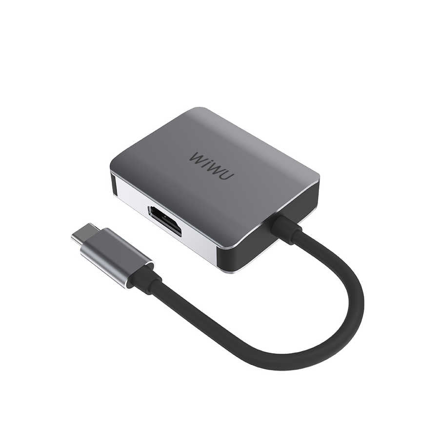 Wiwu Alpha A20VH 2 in 1 Type-C Hub Gri
