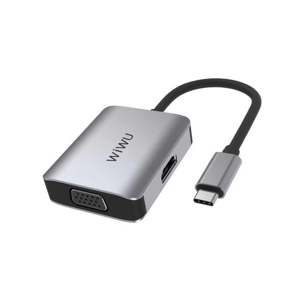 Wiwu Alpha A20VH 2 in 1 Type-C Hub Gri