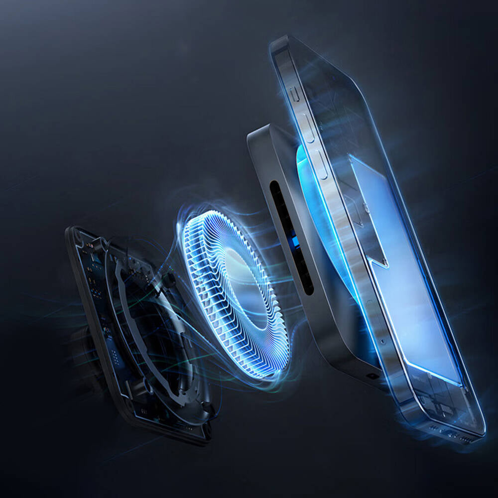 Wiwu CH-318 Magneto Serisi Magsafe Şarj Özellikli Havalandırma Tasarım Araç Telefon Tutucu Siyah