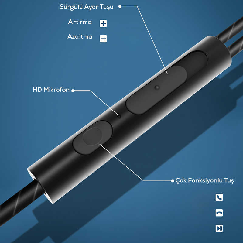 Wiwu Earbuds 102 3.5mm Kulaklık Siyah