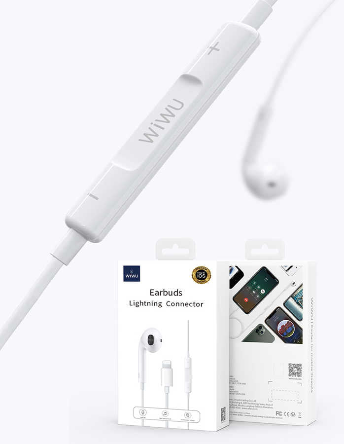 Wiwu Earbuds 303 Lightning Kulaklık Beyaz