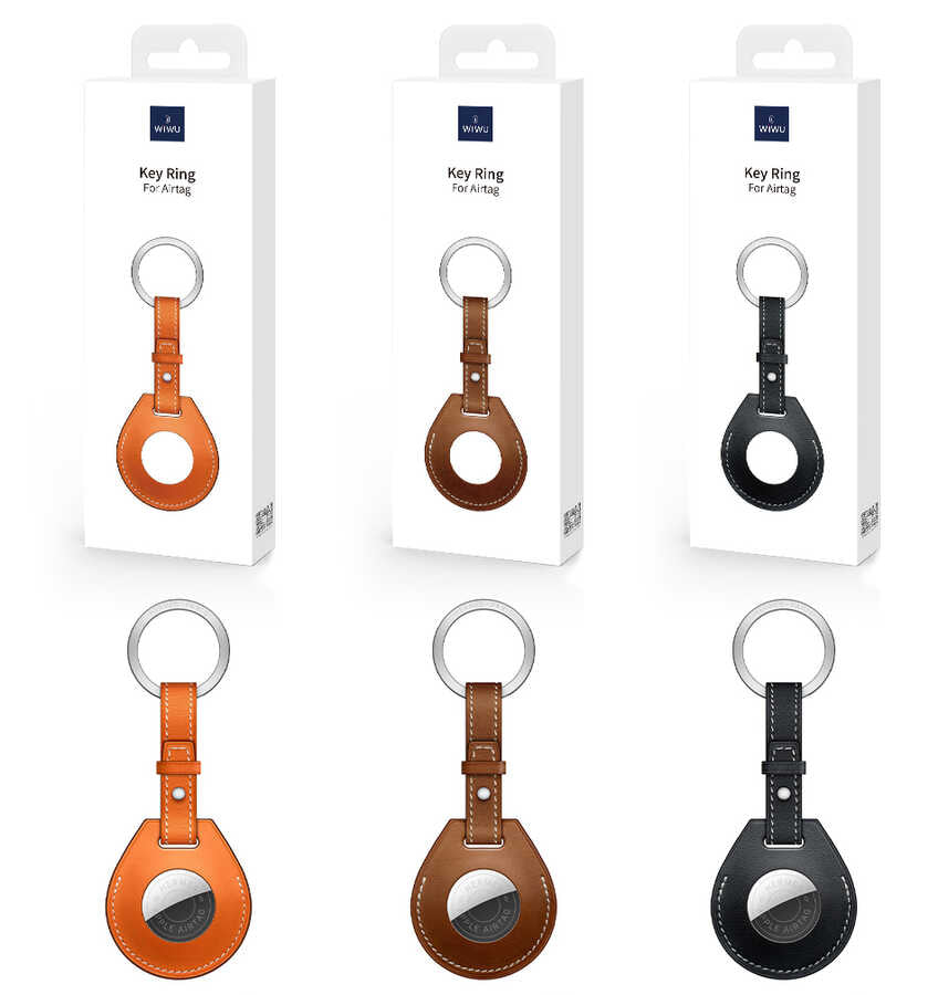 Wiwu Key Ring Airtag Anahtarlık Kahverengi