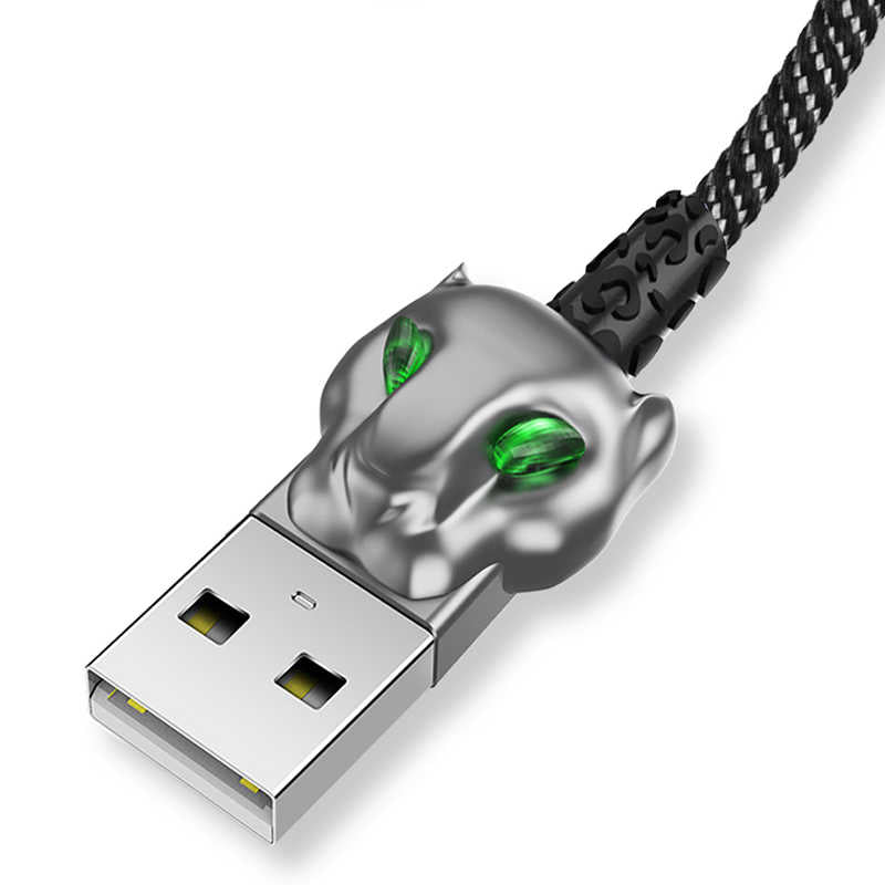 Wiwu Leopard Charging Synic Lightning Kablo Siyah
