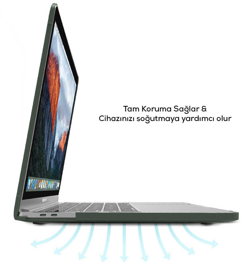 Apple Macbook 13.3' New Pro 2018 Wiwu Macbook HP-01 iShield Kapak Gri
