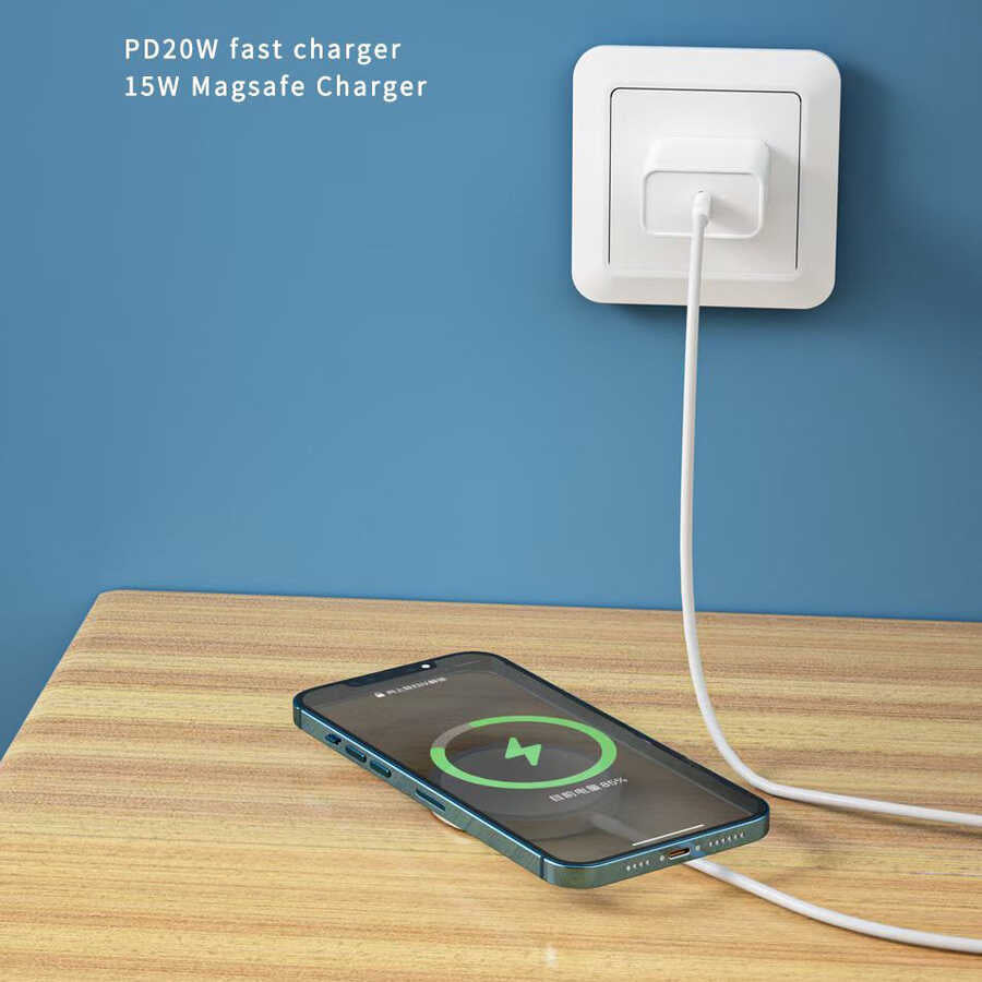 Wiwu Magsafe Wireless Şarj Beyaz