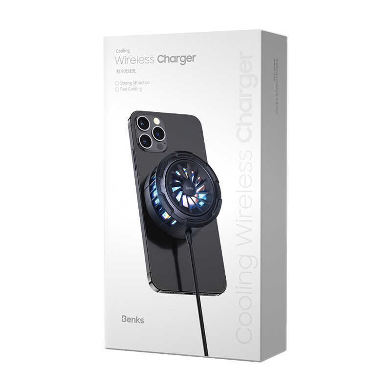Benks W07 Cooling Magsafe Wireless Şarj Siyah