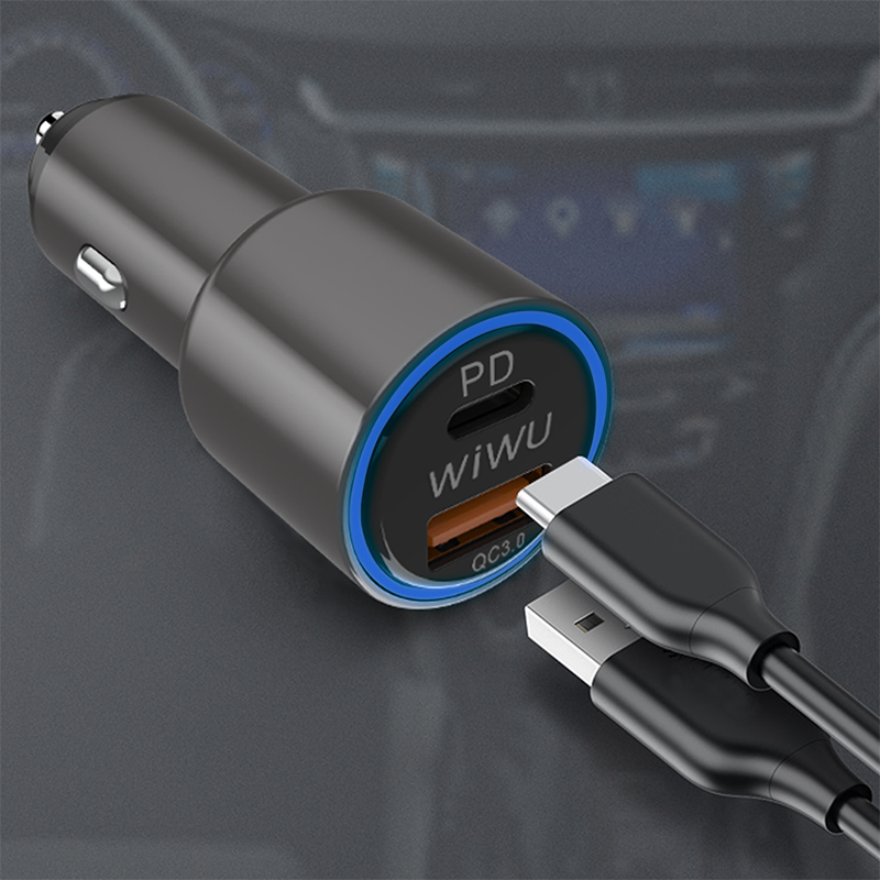 Wiwu PC100 Araç Şarjı Gri