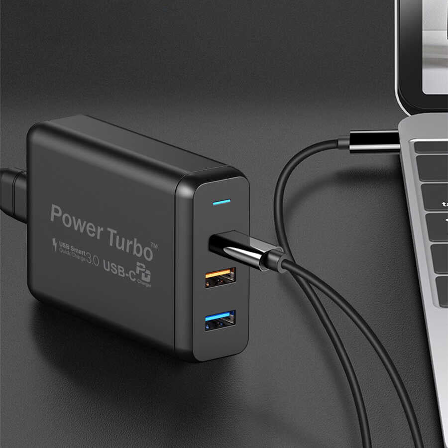 Wiwu PD Power Turbo TX-MU520C-A Universal Şarj Adaptörü Siyah