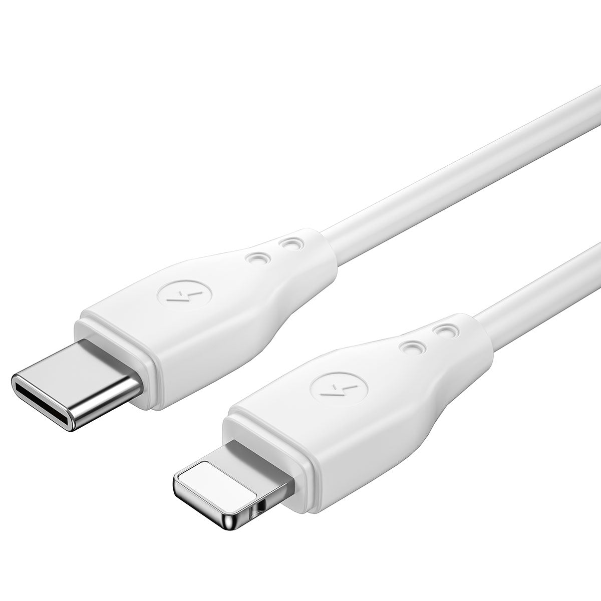 Wiwu Pioneer Wİ-C002 Ultra Esnek 30W Hızlı Şarj Özellikli Type-C to Lightning PD Kablo 1M Beyaz