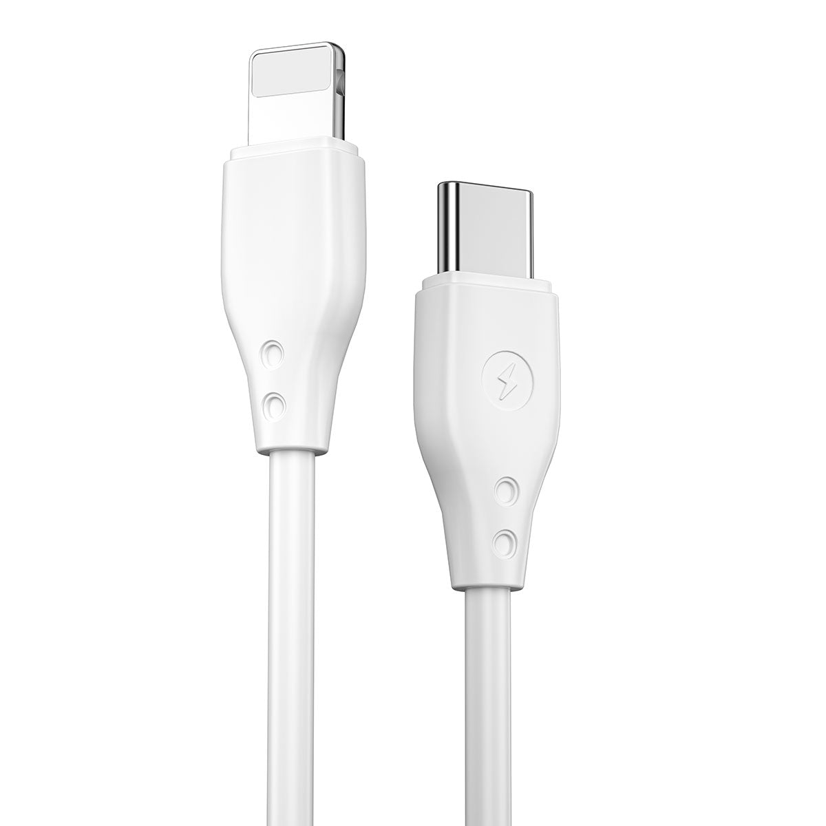Wiwu Pioneer Wİ-C002 Ultra Esnek 30W Hızlı Şarj Özellikli Type-C to Lightning PD Kablo 1M Beyaz