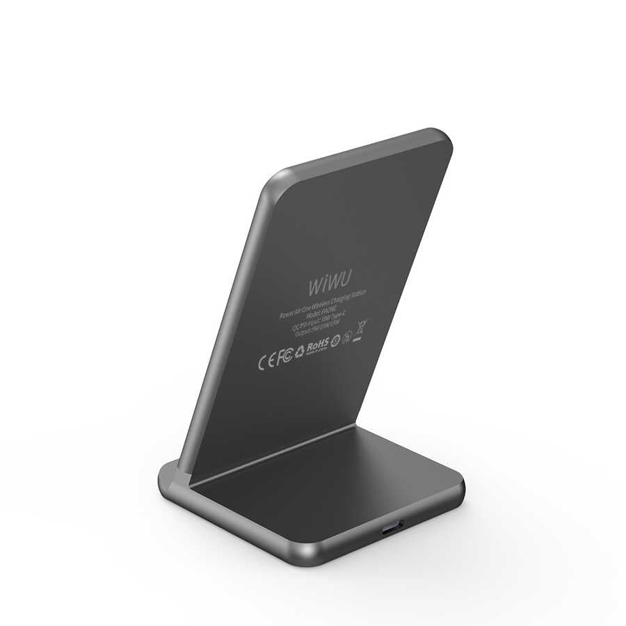 Wiwu Power Air One Kablosuz Şarj Standı Gri