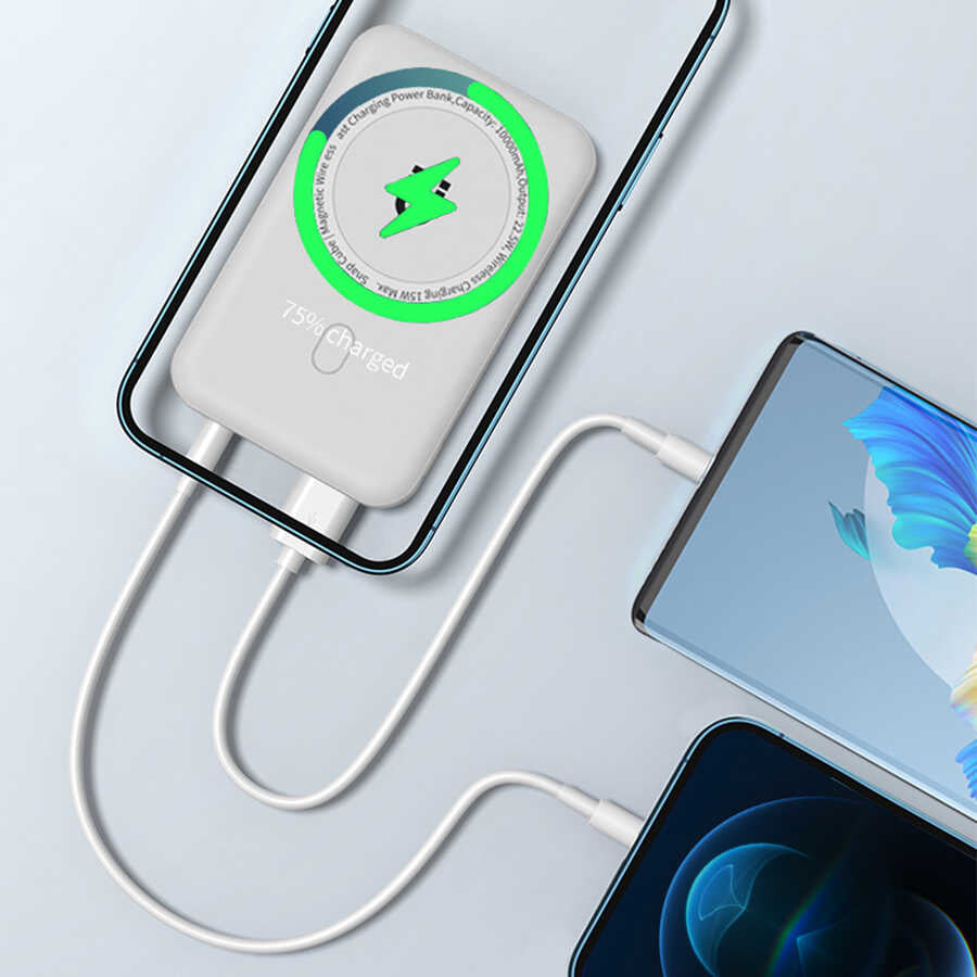 Wiwu SC10000 Magsafe Mıknatıslı Wireless Powerbank Siyah