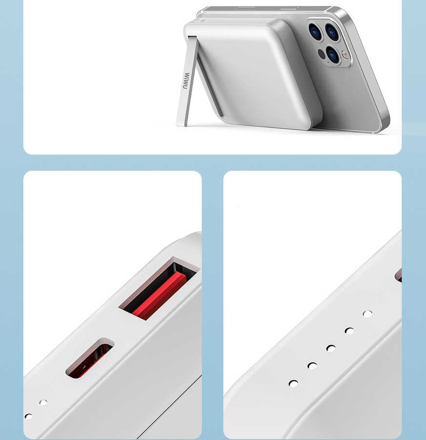 Wiwu SC10000 Magsafe Mıknatıslı Wireless Powerbank Siyah