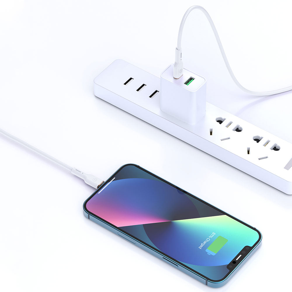 Wiwu Vigor YQ-01 Type-C to Lightning Esnek PD Data Kablo 27W 480Mbps 1.2M Siyah