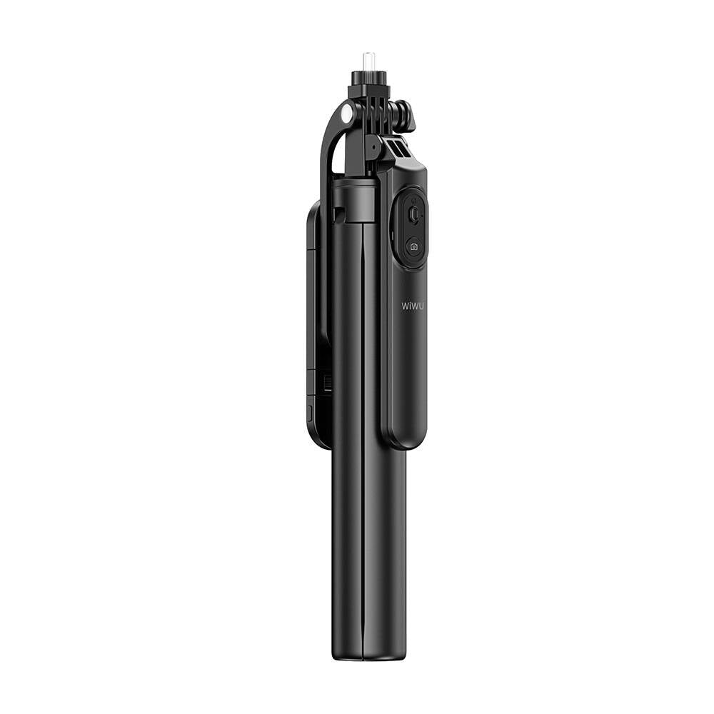Wiwu Wi-SE012 Canlı Yayın Dolgu Işıklı Teleskopik Tripod ve Selfie Çubuğu Siyah