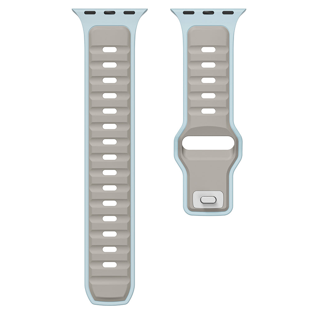 Xiaomi Redmi Watch 5 Active Zore KRD-135 22mm Silikon Kordon Strap Kayış Açık Yeşil-Gri